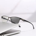 Men's semi-rim business reading glasses, fashionable internet