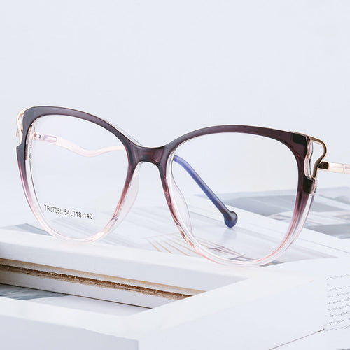 87055 cross-border TR90 leopard print glasses frame Cat's Eye