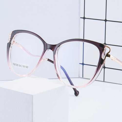 87055 cross-border TR90 leopard print glasses frame Cat's Eye