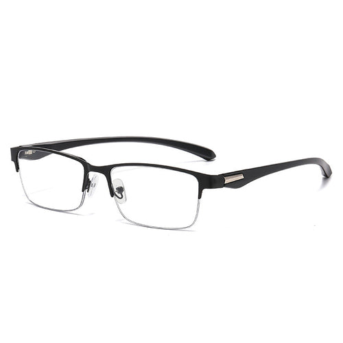 Men's semi-rim business reading glasses, fashionable internet